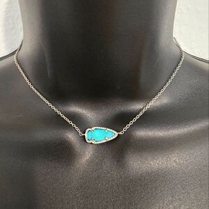 *Rare* Kendra Scott Skylie Necklace Turquoise Silver